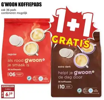 MCD Supermarkt G'WOON KOFFIEPADS aanbieding
