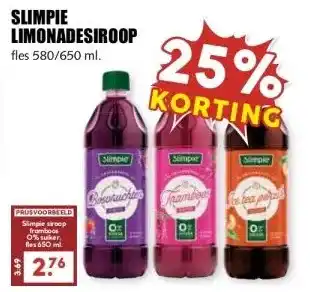 MCD Supermarkt SLIMPIE LIMONADESIROOP aanbieding
