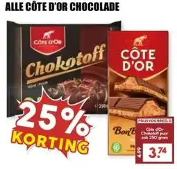 MCD Supermarkt ALLE CÔTE D'OR CHOCOLADE aanbieding
