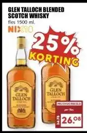 MCD Supermarkt GLEN TALLOCH BLENDED SCOTCH WHISKY aanbieding