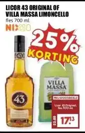 MCD Supermarkt LICOR 43 ORIGINAL OF VILLA MASSA LIMONCELLO aanbieding