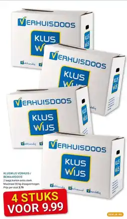 Kluswijs KLUSWIJS VERHUIS-/ BEWAARDOOS aanbieding