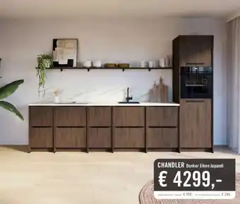 Keukendepot CHANDLER Donker Eiken Japandi aanbieding