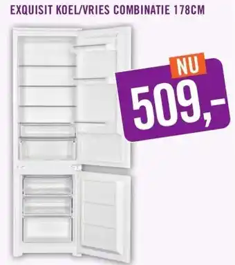 Keukendepot EXQUISIT KOEL/VRIES COMBINATIE aanbieding