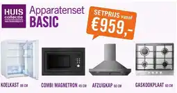 Keukendepot KOELKAST 88 CM ,COMBI MAGNETRON 45 CM ,AFZUIGKAP 60 CM, GASKOOKPLAAT 60 CM aanbieding