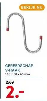 Kluswijs GEREEDSCHAP S-HAAK aanbieding