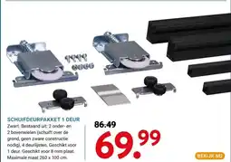 Kluswijs SCHUIFDEURPAKKET 1 DEUR aanbieding