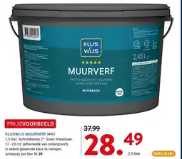 Kluswijs KLUSWIJS MUURVERF MAT aanbieding