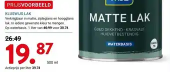 Kluswijs KLUSWIJS LAK aanbieding