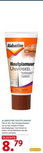 Kluswijs ALABASTINE HOUTPLAMUUR aanbieding