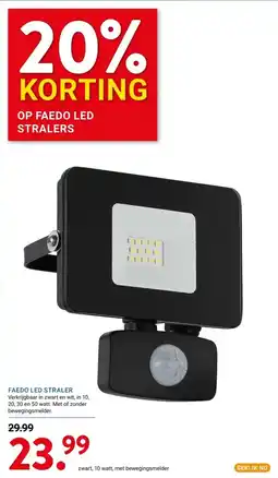 Kluswijs Verkrijgbaar in zwart en wit, in 10, 20, 30 en 50 watt. Met of zonder bewegingsmelder. aanbieding