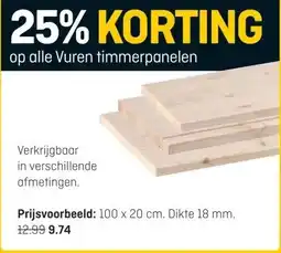 Hubo op alle Vuren timmerpanelen aanbieding