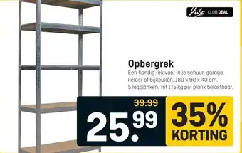 Hubo Opbergrek aanbieding