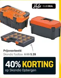Hubo op Skandia Opbergen aanbieding