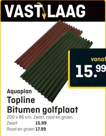 Hubo Aquaplan Topline Bitumen golfplaat aanbieding