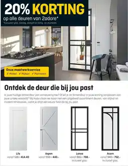 Hubo op alle deuren van 2adore* aanbieding