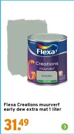 GAMMA Flexa Creations muurverf early dew extra mat 1 liter aanbieding