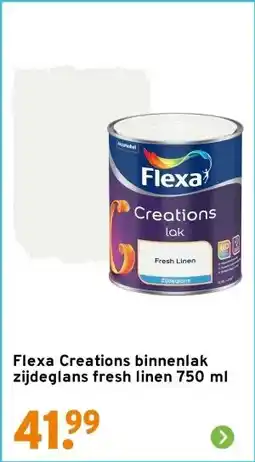 GAMMA Flexa Creations binnenlak zijdeglans fresh linen 750 ml aanbieding