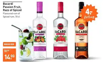 Gall & Gall Bacardí Passion Fruit 70CL aanbieding