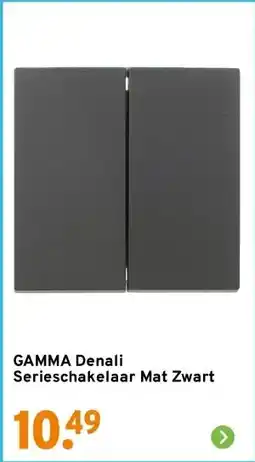 GAMMA GAMMA Denali Serieschakelaar Mat Zwart aanbieding