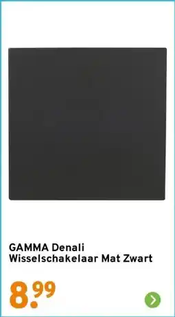 GAMMA GAMMA Denali Wisselschakelaar Mat Zwart aanbieding