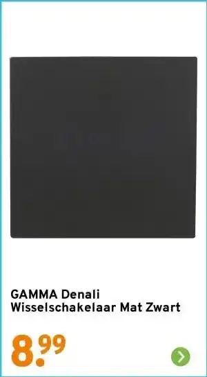 GAMMA GAMMA Denali Wisselschakelaar Mat Zwart aanbieding