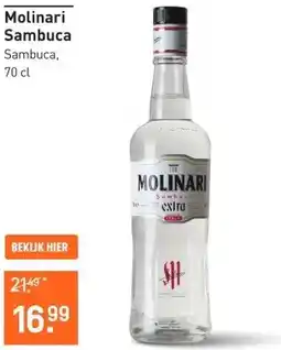 Gall & Gall Molinari Sambuca 70CL aanbieding