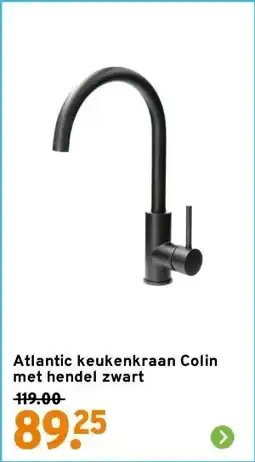 GAMMA Atlantic keukenkraan Colin met hendel zwart aanbieding
