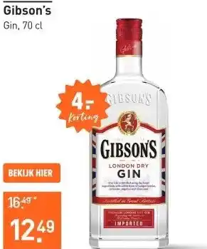Gall & Gall Gibson's 70CL aanbieding