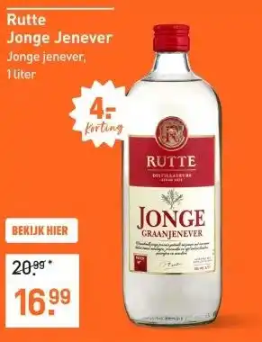Gall & Gall Rutte Jonge Jenever 100CL aanbieding