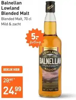 Gall & Gall Balnellan Lowland Blended Malt 70CL aanbieding