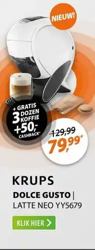 Expert Krups Dolce Gusto Neo Latte YY5679 Wit aanbieding