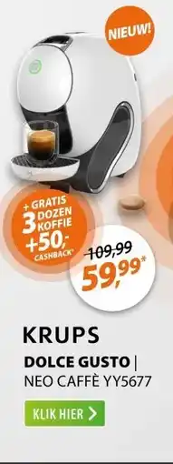 Expert Krups Dolce Gusto Neo Caffè YY5677 Wit aanbieding