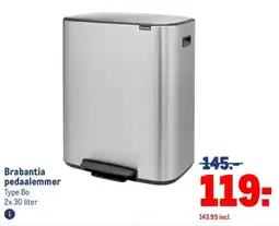 Makro Brabantia pedaalemmer aanbieding