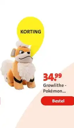 Bruna Growlithe - Pokémon Pluche / Knuffel 30CM aanbieding