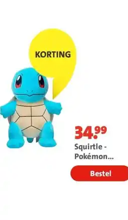 Bruna Squirtle - Pokémon Pluche / Knuffel 30CM aanbieding