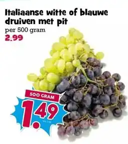 Boon`s Markt Italiaanse witte of blauwe druiven met pit aanbieding