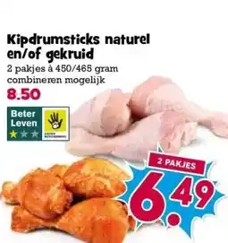 Boon`s Markt Kipdrumsticks naturel en/of gekruid aanbieding