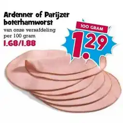Boon`s Markt Ardenner of Parijzer boterhamworst aanbieding