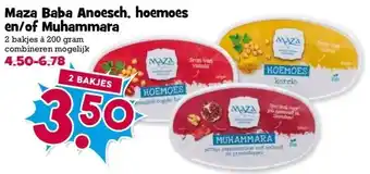 Boon`s Markt Maza Baba Anoesch, hoemoes en/of Muhammara aanbieding