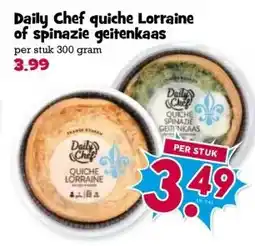 Boon`s Markt Daily Chef quiche Lorraine of spinazie geitenkaas aanbieding