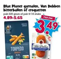 Boon`s Markt Blue Planet garnalen, Van Dobben bitterballen of croquetten aanbieding