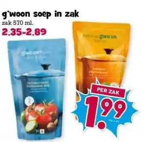Boon`s Markt g'woon soep in zak aanbieding