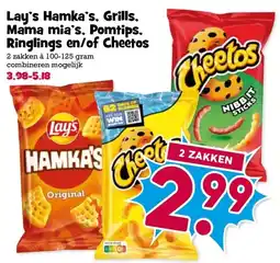 Boon`s Markt Lay's Hamka's, Grills, Mama mia's, Pomtips, Ringlings en/of Cheetos aanbieding