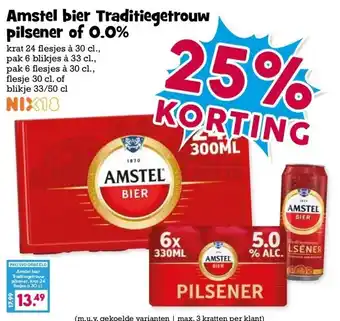 Boon`s Markt Amstel bier Traditiegetrouw pilsener of 0.0% aanbieding