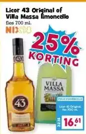Boon`s Markt Licor 43 Original of Villa Massa limoncello aanbieding