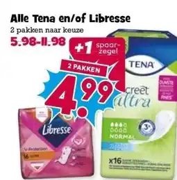 Boon`s Markt Alle Tena en/of Libresse aanbieding