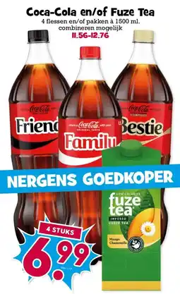Boon`s Markt Coca-Cola en/of Fuze Tea aanbieding