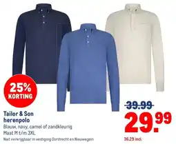 Makro Tailor & Son herenpolo aanbieding