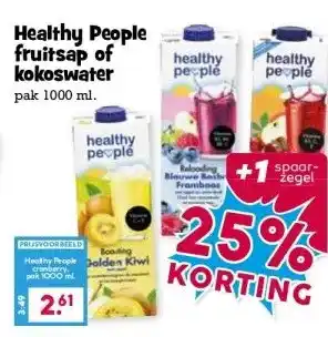 Boon`s Markt Healthy People fruitsap of kokoswater aanbieding
